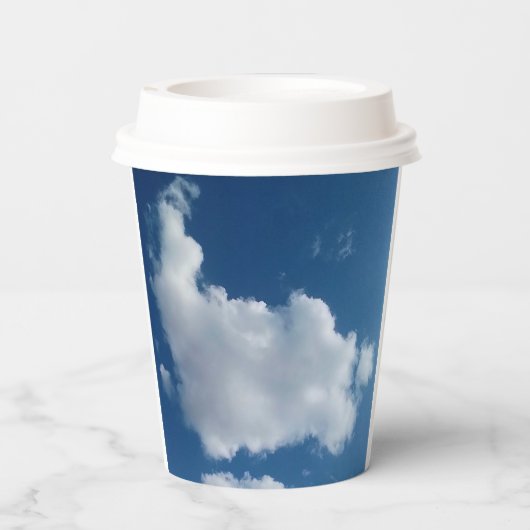 Große weiche Wolke Pappbecher (Rückseite)