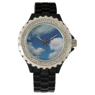 Große weiche Wolken Armbanduhr