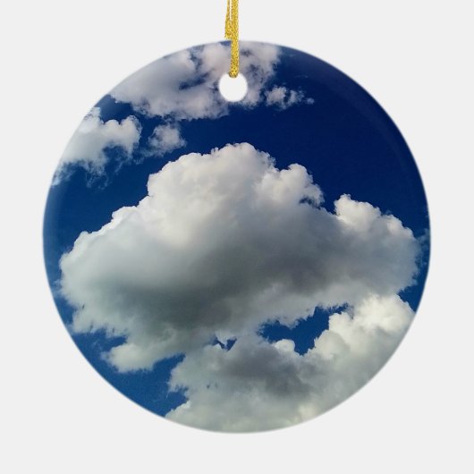 Große weiche Wolken Keramik Ornament (Hinten)