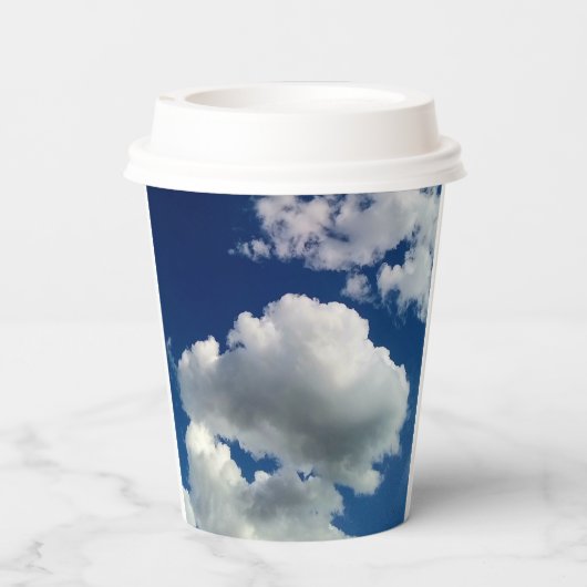 Große weiche Wolken Pappbecher (Rückseite)