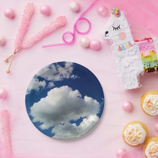 Große weiche Wolken Pappteller (Party)