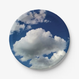 Große weiche Wolken Pappteller