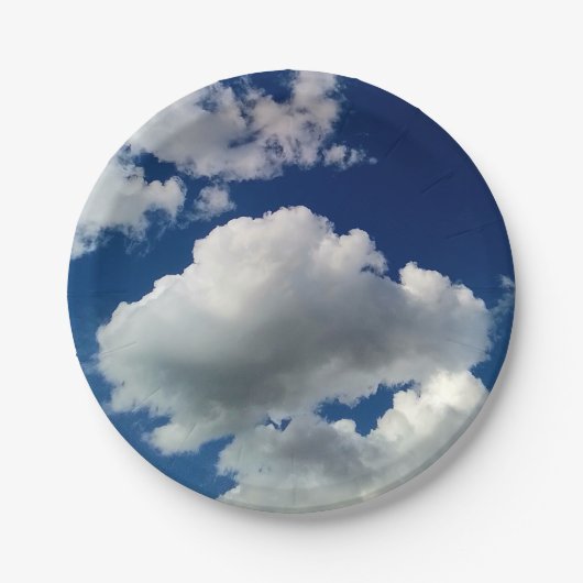 Große weiche Wolken Pappteller (Vorderseite)