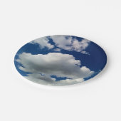 Große weiche Wolken Pappteller (Schrägansicht)