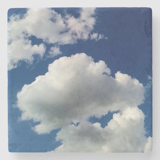 Große weiche Wolken Steinuntersetzer (Vorderseite)