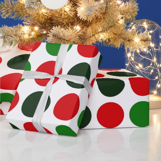 Große weihnachtliche Polka-Dosen Packpapier (Feiertage)