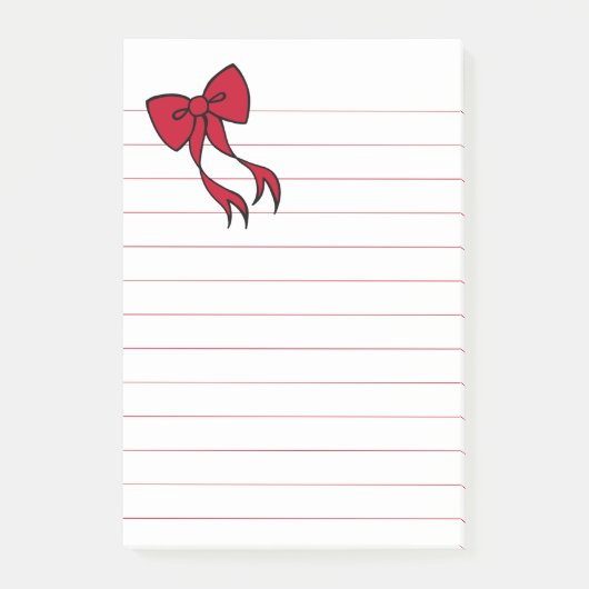 Große Weihnachts-Schleifen-Post-it-Notes-Geschenk Post-it Klebezettel (Vorderseite)