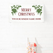 Große Weihnachtsbanner mit schneebedeckten Nadelkr Banner (InSitu)