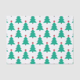 Große Weihnachtsbaume mit Red Star Seidenpapier