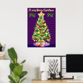 Große Weihnachtsbaumposter-Purples. Poster (Heimbüro)