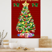 Große Weihnachtsbaumposter Rot. Poster (Küche)