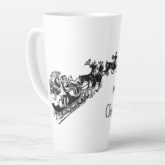 Große Weihnachtsfeiertage, Schwarz-Weiß-Tasse Milchtasse (Linke Ecke)