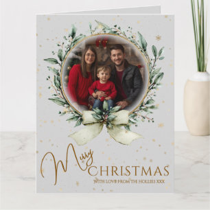 Große Weihnachtsfotokarte Faltkarte Karte