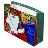 Große Weihnachtsgatter - Weihnachtsfeiertage Große Geschenktüte (Rückseite Schrägansicht)