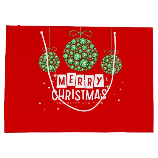 Große Weihnachtsgeschenktasche Geschenktüte (Rückseite)