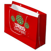 Große Weihnachtsgeschenktasche Geschenktüte (Vorderseite Schrägansicht)