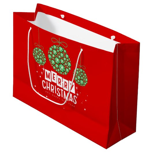 Große Weihnachtsgeschenktasche Geschenktüte (Vorderseite Schrägansicht)