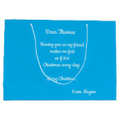 Große Weihnachtsgeschenktasche mit individueller N Geschenktüte (Rückseite)