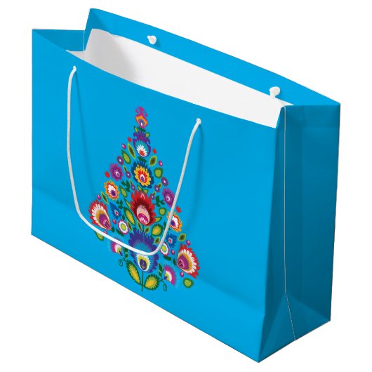 Große Weihnachtsgeschenktasche mit individueller N Geschenktüte (Vorderseite Schrägansicht)