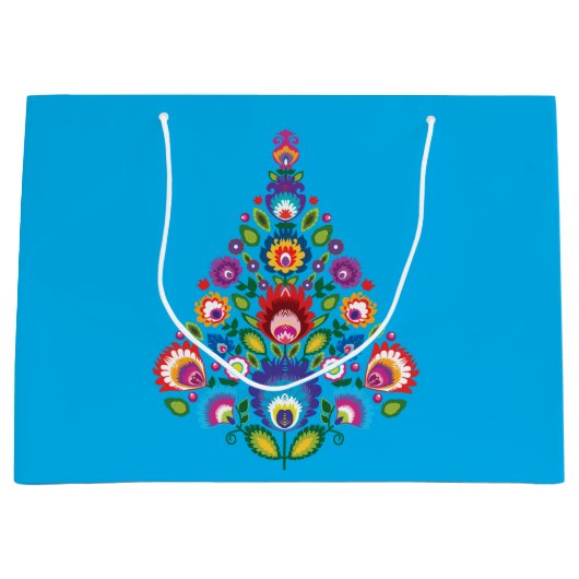 Große Weihnachtsgeschenktasche mit individueller N Große Geschenktüte (Vorderseite)