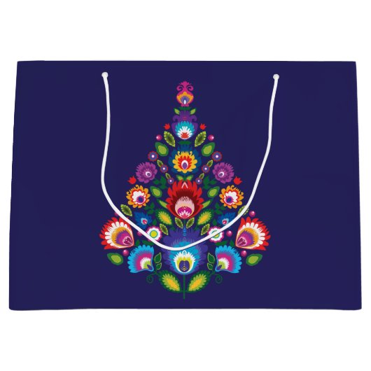 Große Weihnachtsgeschenktasche mit individueller N Große Geschenktüte (Vorderseite)