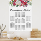 Große Weihnachtsgrün 10-Tisch-Sitzkarte Poster (Küche)