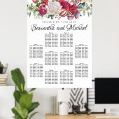 Große Weihnachtsgrün 10-Tisch-Sitzkarte Poster (Heimbüro)