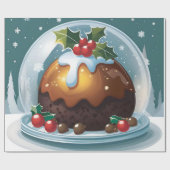 Große Weihnachtskuppel unter einer Glaskuppel Geschenkpapier (Flach)