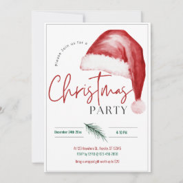 Große Weihnachtsmannmütze Weihnachts-Party Einladung