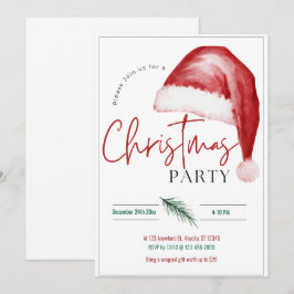 Große Weihnachtsmannmütze Weihnachts-Party Einladung