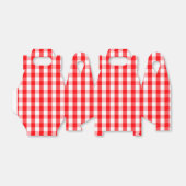 Große Weihnachtsrot und Weißer Gingham Karo Karier Geschenkschachtel (Ungefaltet)