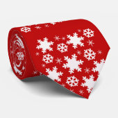 Große Weihnachtsschneeflocke Krawatte! Krawatte (Gerollt)
