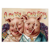 Große Weihnachtsschweinbeutel Geschenktüte (Rückseite)