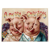 Große Weihnachtsschweinbeutel Große Geschenktüte (Vorderseite)