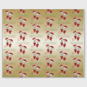 Große Weihnachtswünsche und kleine Goat Kisses Gol Geschenkpapier (Flach)