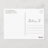 Grosse Weiß Script Foto Abschluss Vielen Dank Postkarte (Rückseite)