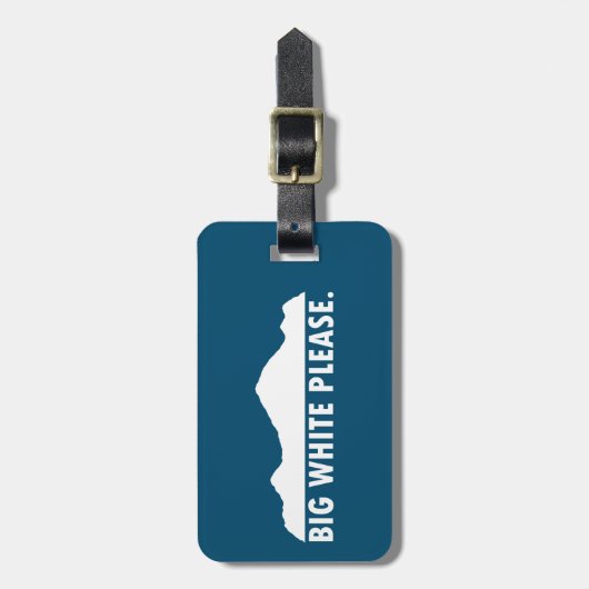 Große weiße Bitte Gepäckanhänger (Vorderseite vertikal)