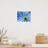 große weiße Blume mit blauem Himmel Poster (Küche)