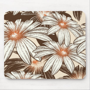 Große weiße Blume Mousepad