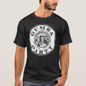 Große weiße Gumba Logo-Front T-Shirt (Vorderseite)