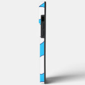 Große weiße Herzen auf schöne blaue Case-Mate iPhone Hülle (Rückseite / Links)