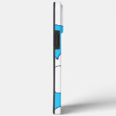 Große weiße Herzen auf schöne blaue Case-Mate iPhone Hülle (Rückseite / Rechts)