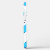 Große weiße Herzen auf schönen hellen Blau Case-Mate iPhone Hülle (Rückseite / Links)