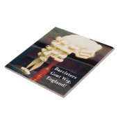 Große weiße Keramik Kachelbarriere/ Katzenjacke Fliese (Seite)