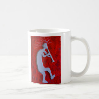 Große weiße Kokopelli Kaffee-Tasse Kaffeetasse