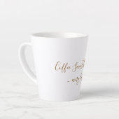 Große weiße Latte-Tasse Milchtasse (Linke Ecke)