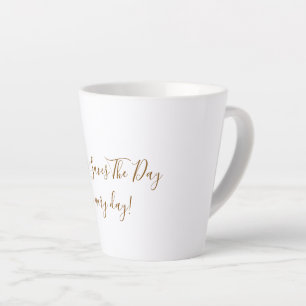 Große weiße Latte-Tasse Milchtasse