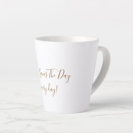 Große weiße Latte-Tasse Milchtasse (Rechte Ecke)