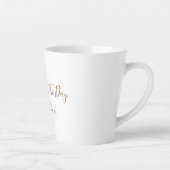 Große weiße Latte-Tasse Milchtasse (Rechts)
