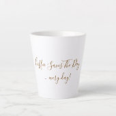 Große weiße Latte-Tasse Milchtasse (Vorderseite)